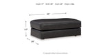 Amiata Sofa, Loveseat, Chair and Ottoman in Onyx from Ashley Furniture - Luna Furniture