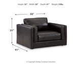 Amiata Onyx Oversized Chair and Ottoman from Ashley - Luna Furniture