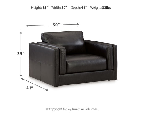 Amiata Onyx Oversized Chair and Ottoman from Ashley Furniture - Luna Furniture