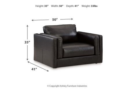 Amiata Onyx Sofa, Loveseat, Oversized Chair and Ottoman from Ashley Furniture - Luna Furniture
