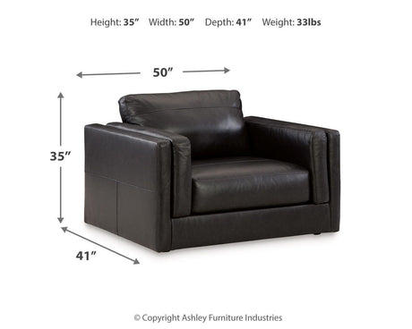 Amiata Onyx Oversized Chair and Ottoman from Ashley Furniture - Luna Furniture