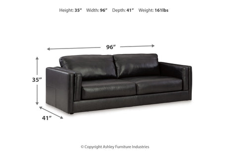 Amiata Onyx Sofa, Loveseat, Oversized Chair and Ottoman from Ashley Furniture - Luna Furniture