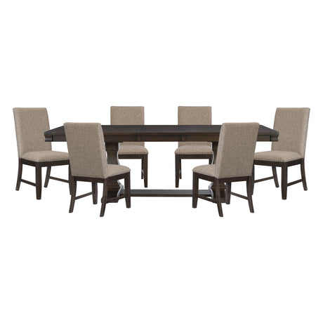 Southlake Wire Brushed Rustic Brown 7-Piece Dining Set from Homelegance - Luna Furniture