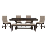 Southlake Wire Brushed Rustic Brown 5-Piece Dining Set from Homelegance - Luna Furniture