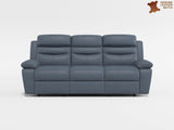 Hancock Blue Leather Reclining Chair from Homelegance - Luna Furniture