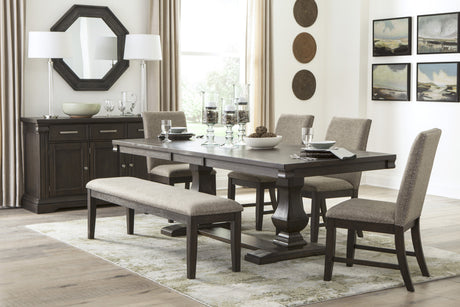 Weston Medium Brown 5-Piece Dining Set from Homelegance - Luna Furniture