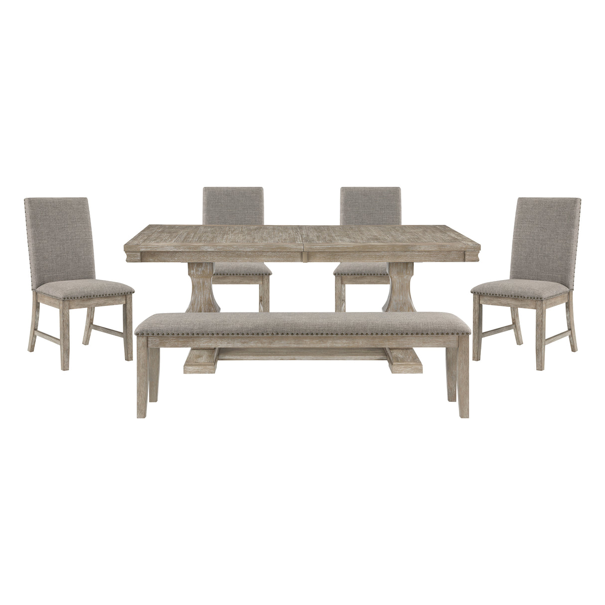 Southlake Brownish Gray 6-Piece Dining Set from Homelegance - Luna Furniture