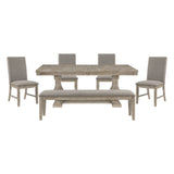Southlake Brownish Gray 6-Piece Dining Set from Homelegance - Luna Furniture