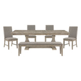 Southlake Brownish Gray 6-Piece Dining Set from Homelegance - Luna Furniture