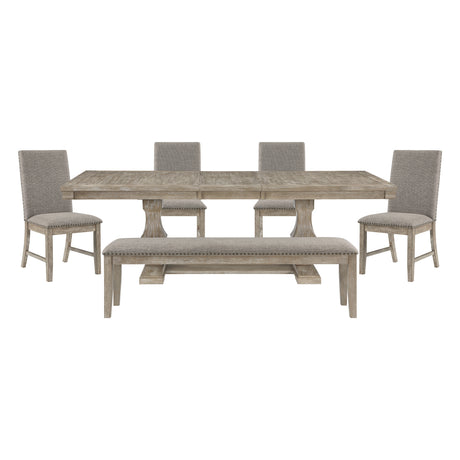 Southlake Brownish Gray 6-Piece Dining Set from Homelegance - Luna Furniture
