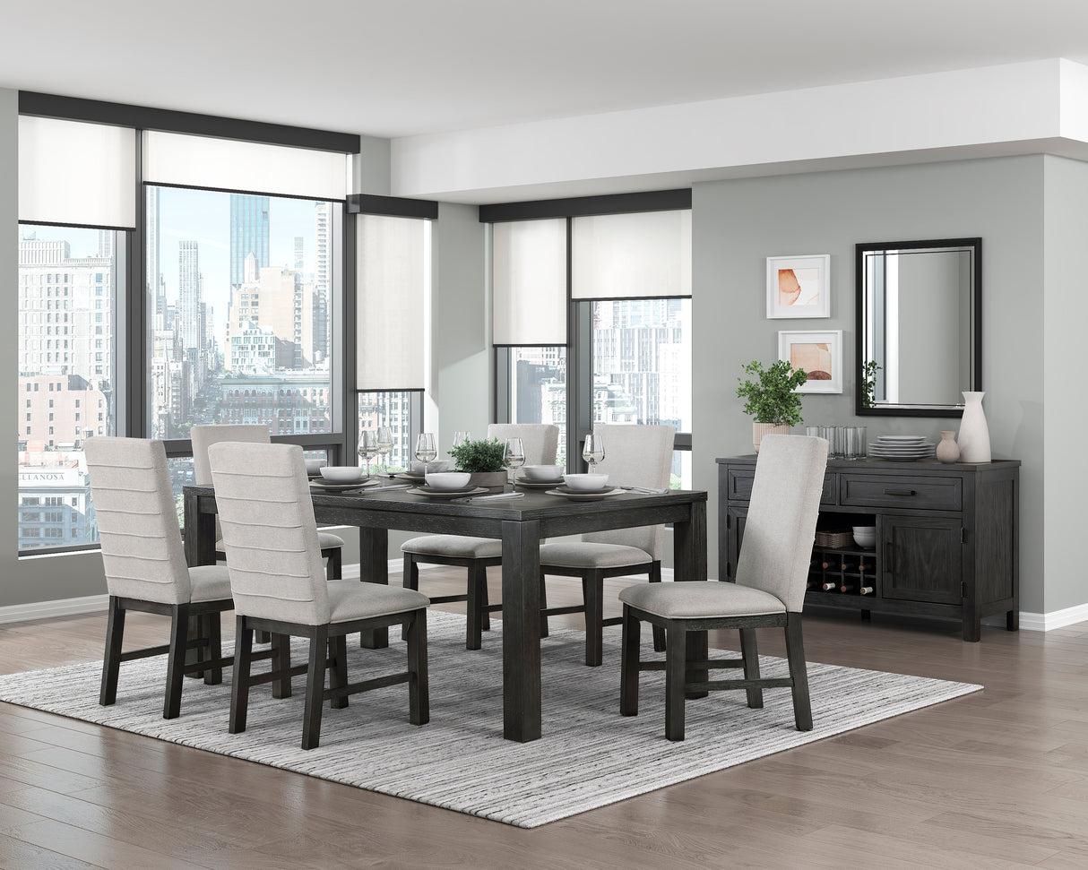 Orem Antique Black/Gray 5-Piece 72" Dining Set from Homelegance - Luna Furniture
