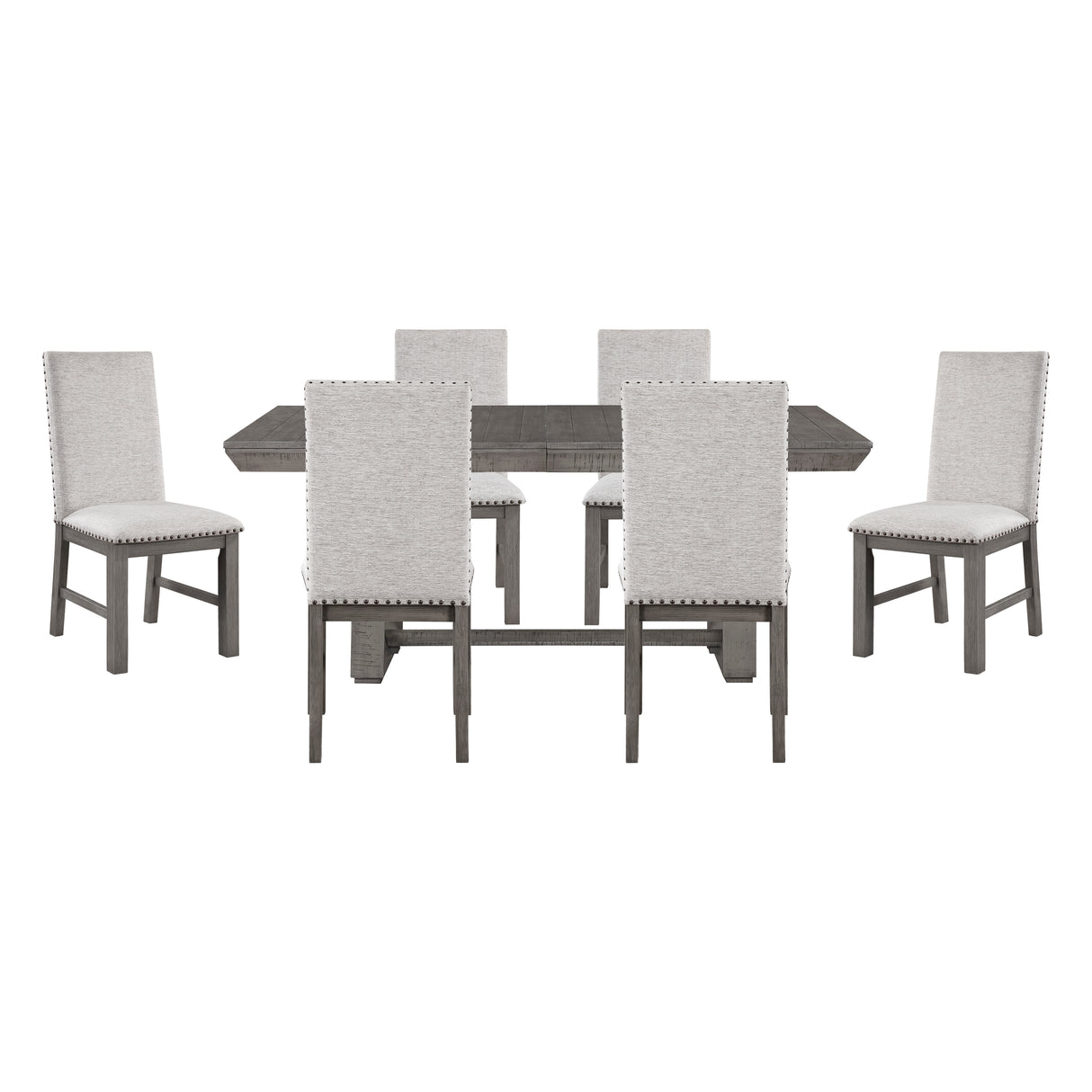 Gresham Gray 7-Piece 90" Extendable Dining Set from Homelegance - Luna Furniture