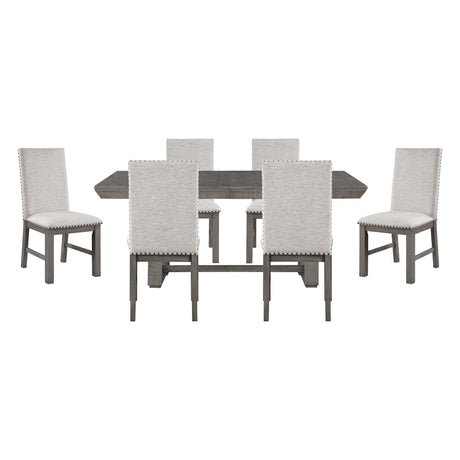 Gresham Gray 7-Piece 90" Extendable Dining Set from Homelegance - Luna Furniture