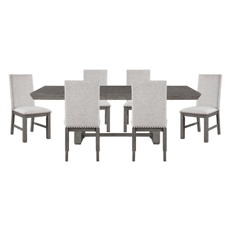 Gresham Gray 7-Piece 90" Extendable Dining Set from Homelegance - Luna Furniture