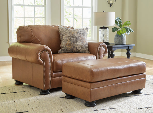 Carianna Caramel Leather Living Room Set