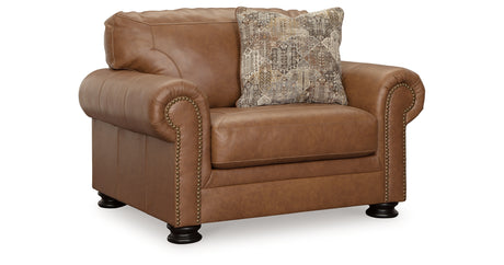 Carianna Sofa, Loveseat, Chair and Ottoman in Caramel from Ashley Furniture - Luna Furniture