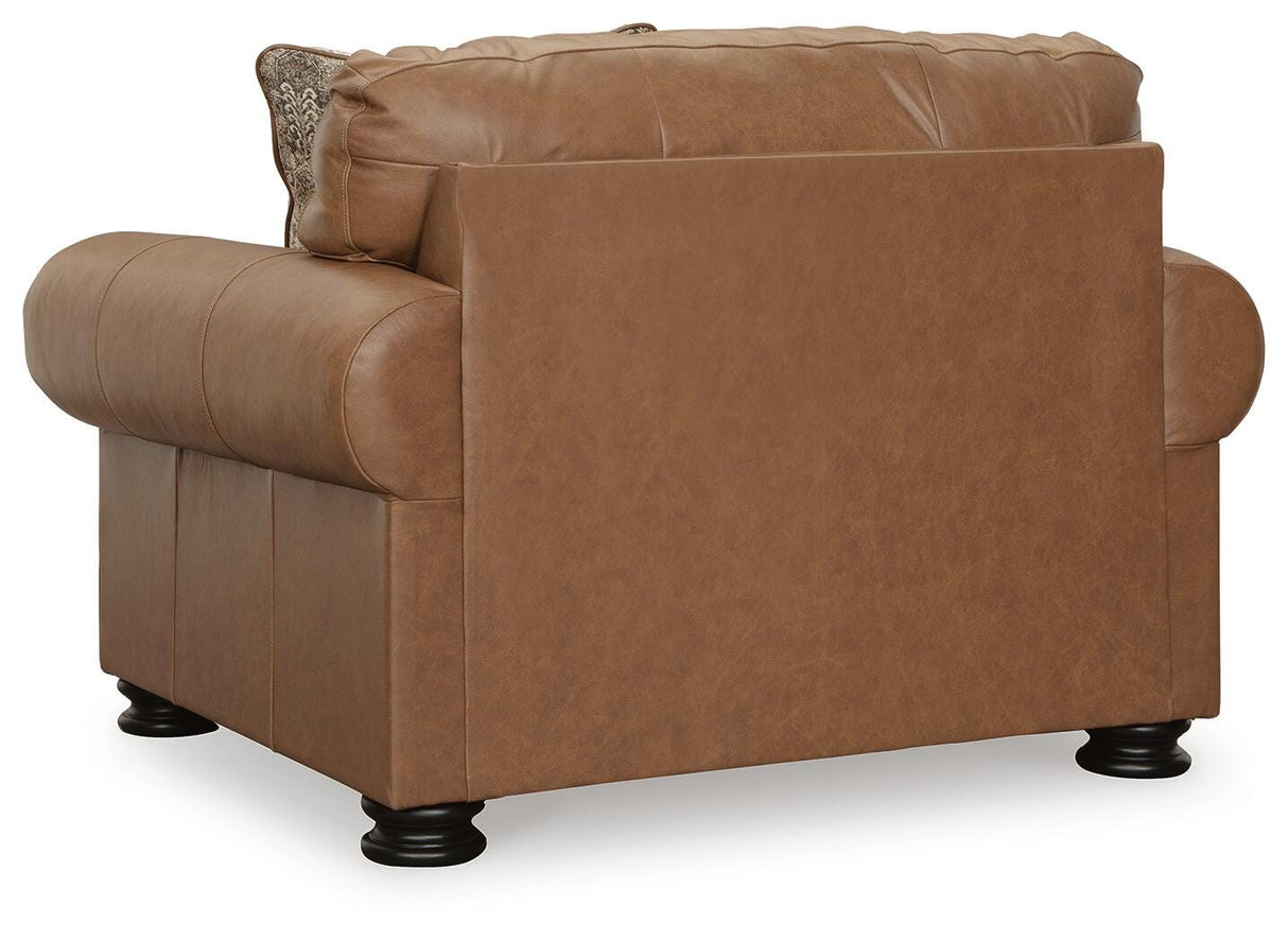 Carianna Caramel Sofa, Loveseat and Oversized Chair from Ashley Furniture - Luna Furniture