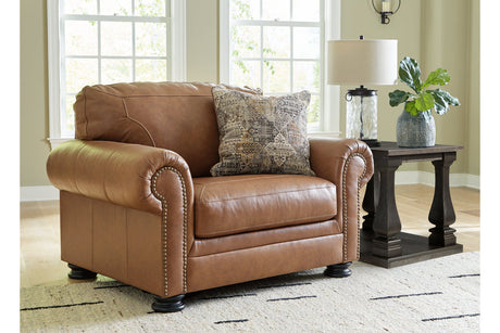 Carianna Caramel Sofa, Loveseat, Oversized Chair and Ottoman from Ashley - Luna Furniture