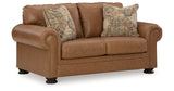 Carianna Caramel Loveseat from Ashley - Luna Furniture