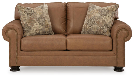 Carianna Caramel Sofa, Loveseat and Oversized Chair from Ashley Furniture - Luna Furniture