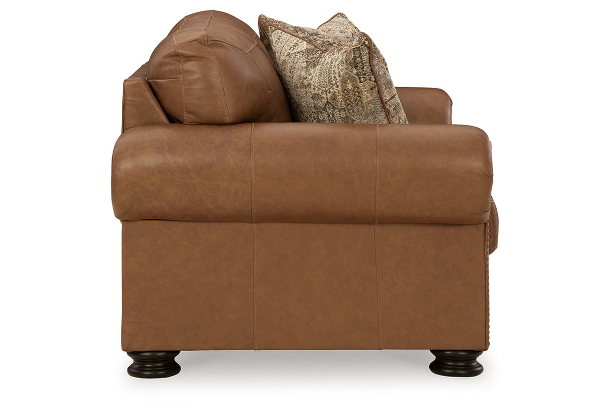 Carianna Caramel Sofa, Loveseat, Oversized Chair and Ottoman from Ashley - Luna Furniture