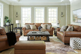 Carianna Caramel Sofa, Loveseat, Oversized Chair and Ottoman from Ashley - Luna Furniture
