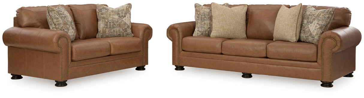 Carianna Caramel Sofa and Loveseat from Ashley - Luna Furniture