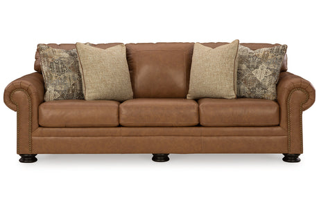 Carianna Caramel Sofa, Loveseat, Oversized Chair and Ottoman from Ashley - Luna Furniture