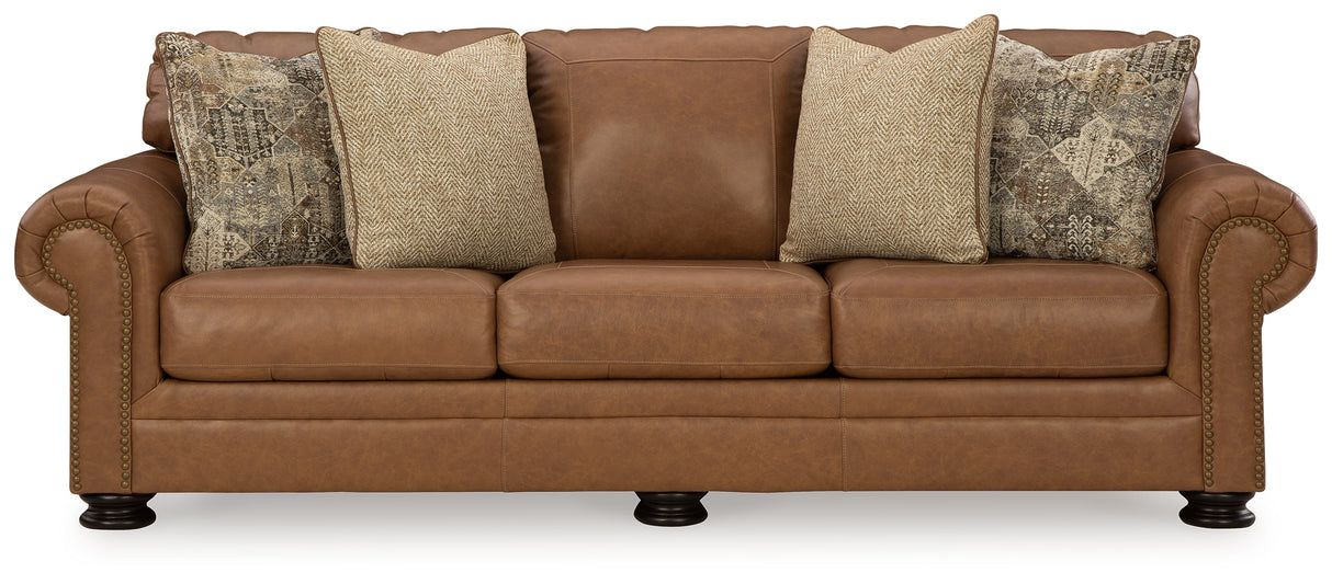 Carianna Caramel Leather Living Room Set from Ashley - Luna Furniture