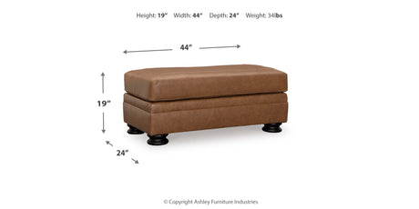 Carianna Sofa, Loveseat, Chair and Ottoman in Caramel from Ashley Furniture - Luna Furniture
