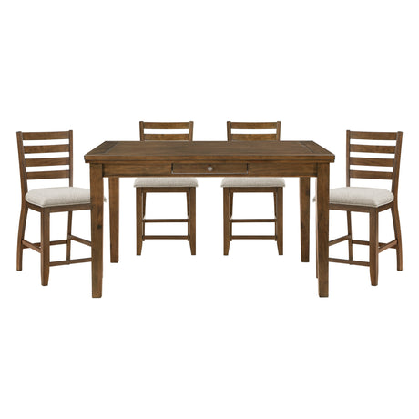 Tigard Cherry 7-Piece Counter Height Set from Homelegance - Luna Furniture