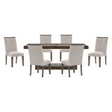 Ithaca Grayish White/Brown Dining Table from Homelegance - Luna Furniture