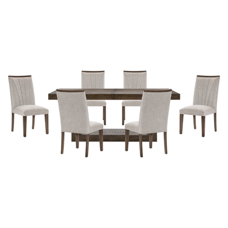 Ithaca Grayish White/Brown Dining Table from Homelegance - Luna Furniture