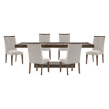Ithaca Grayish White/Brown Dining Table from Homelegance - Luna Furniture