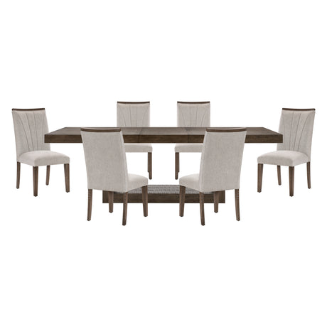Ithaca Grayish White/Brown Dining Table from Homelegance - Luna Furniture
