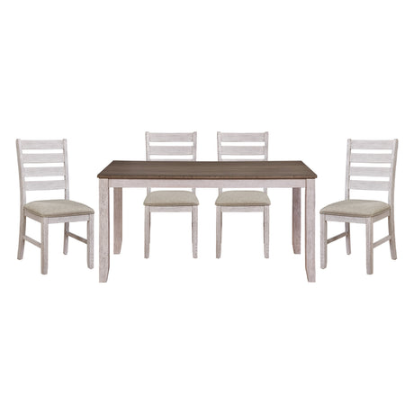 Ithaca Grayish White/Brown Dining Table from Homelegance - Luna Furniture