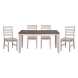 Ithaca Grayish White/Brown 5-Piece Dining Set from Homelegance - Luna Furniture