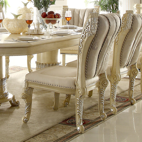 HD-5800 Ivory 7-Piece Dining Table Set from Homey Design - Luna Furniture