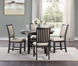 Asher Black/Beige Side Chair, Set of 2 from Homelegance - Luna Furniture