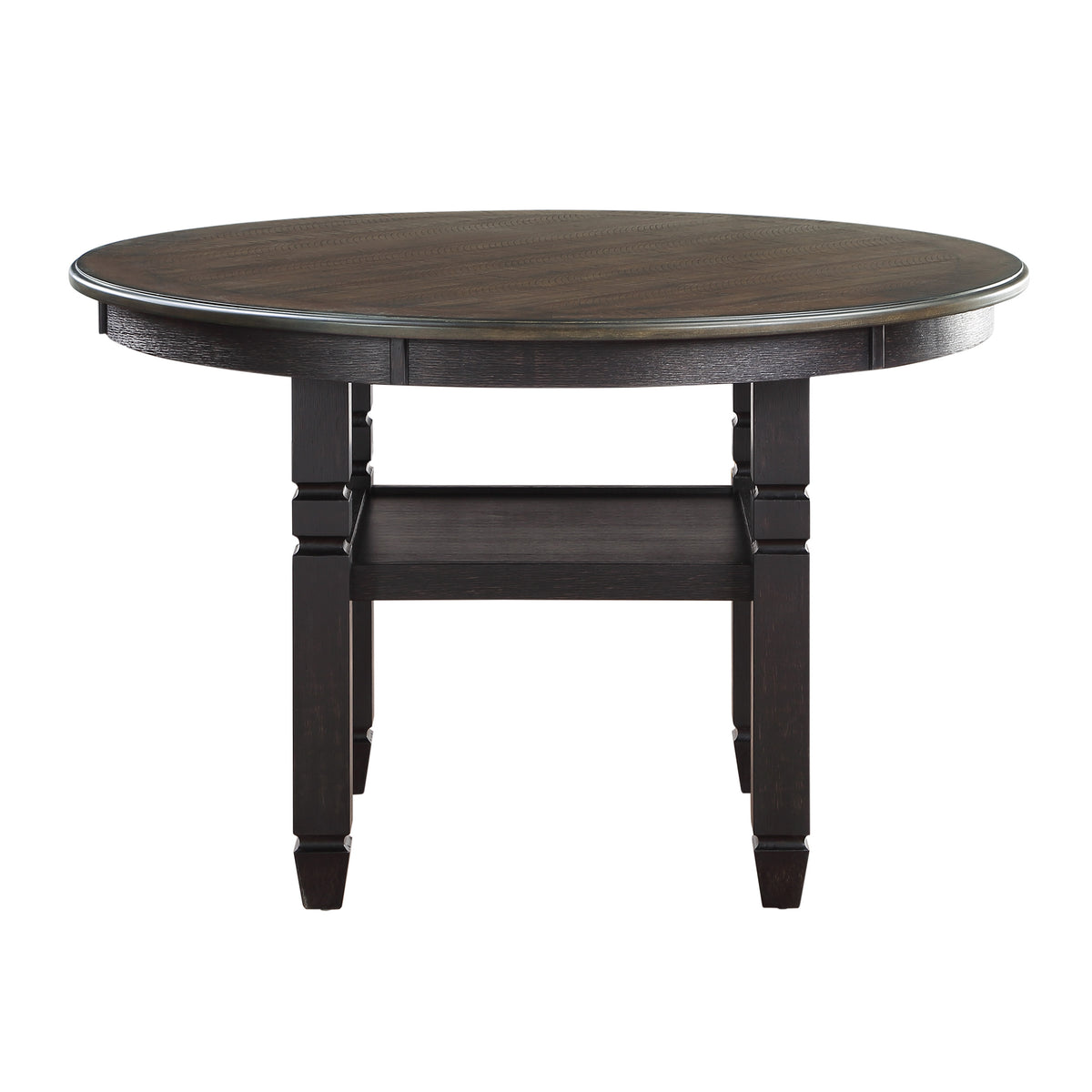 Asher Black/Brown/Beige 5-Piece Round Counter Height Set
