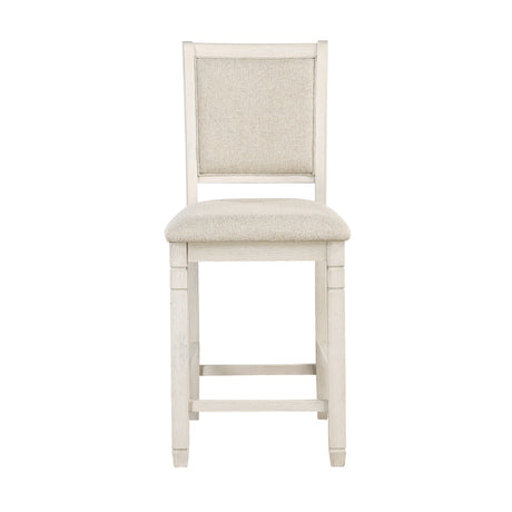 Asher Antique White/Brown Counter Height Table from Homelegance - Luna Furniture