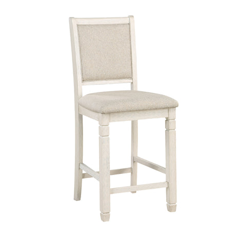 Asher Antique White/Brown Counter Height Table from Homelegance - Luna Furniture
