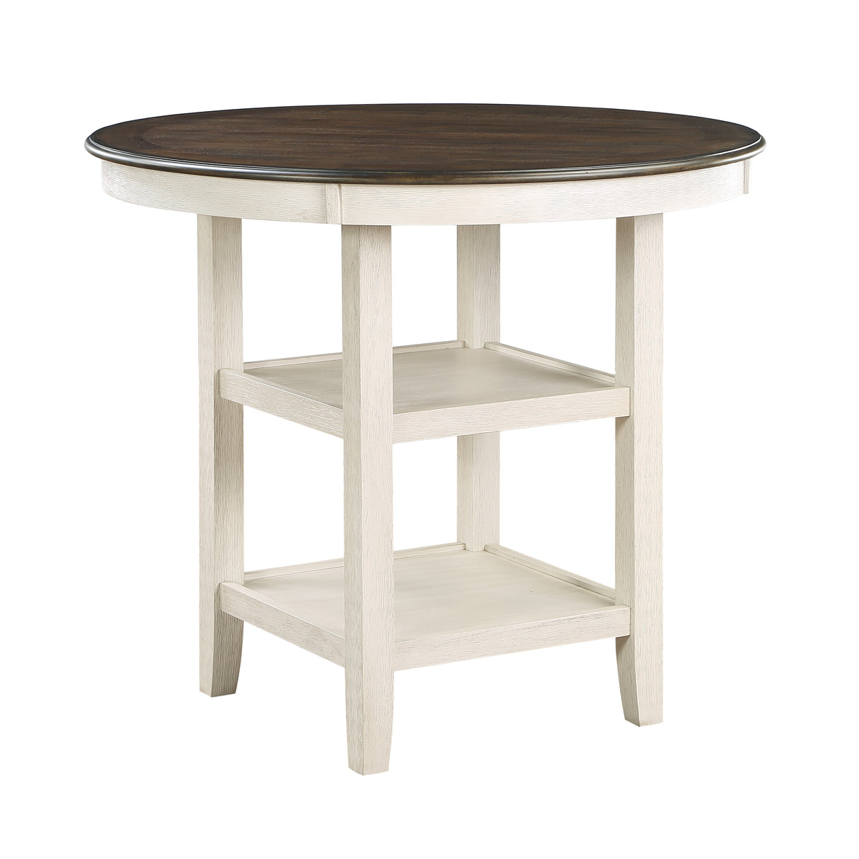 Asher Antique White/Beige Counter Height Chair, Set of 2