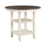 Asher Antique White/Beige Counter Height Chair, Set of 2