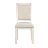Asher Antique White/Brown 5-Piece Dining Set from Homelegance - Luna Furniture