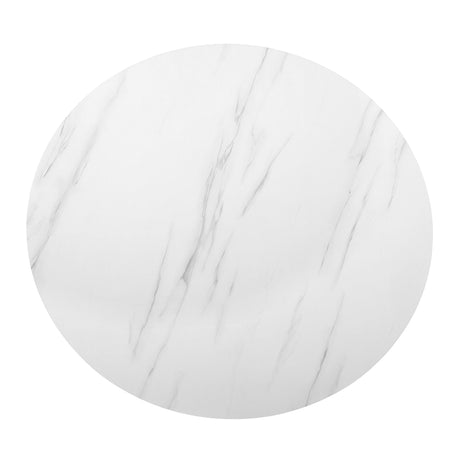 Topeka Chrome Faux-Marble Top Dining Table from Homelegance - Luna Furniture