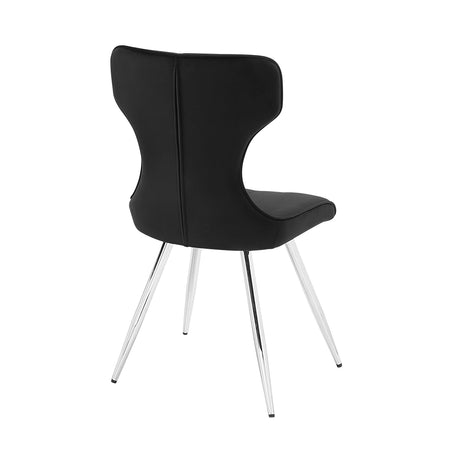Topeka Chrome/Black Round 5-Piece Dining Set from Homelegance - Luna Furniture