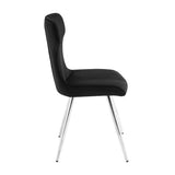 Topeka Chrome/Black Round Dining Set from Homelegance - Luna Furniture