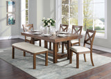 Hazel Charcoal Brown 5-Piece Dining Set from Homelegance - Luna Furniture