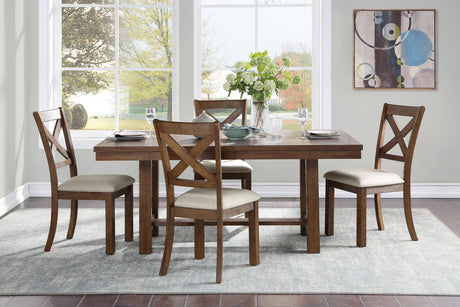 Hazel Charcoal Brown 5-Piece Dining Set from Homelegance - Luna Furniture